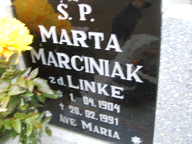 Marta Marciniak 1904 Międzychód - Grobonet - Wyszukiwarka osób pochowanych