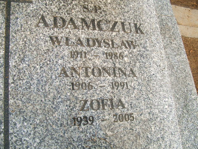 Władysław Adamczuk 1911 Międzychód - Grobonet - Wyszukiwarka osób pochowanych