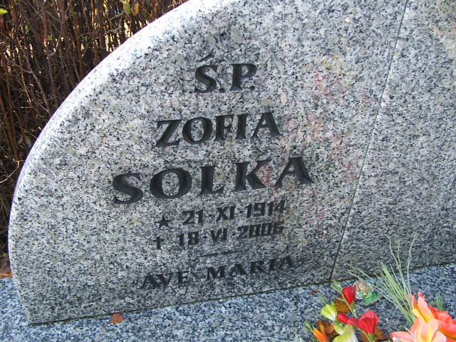 Zofia Solka 1914 Międzychód - Grobonet - Wyszukiwarka osób pochowanych