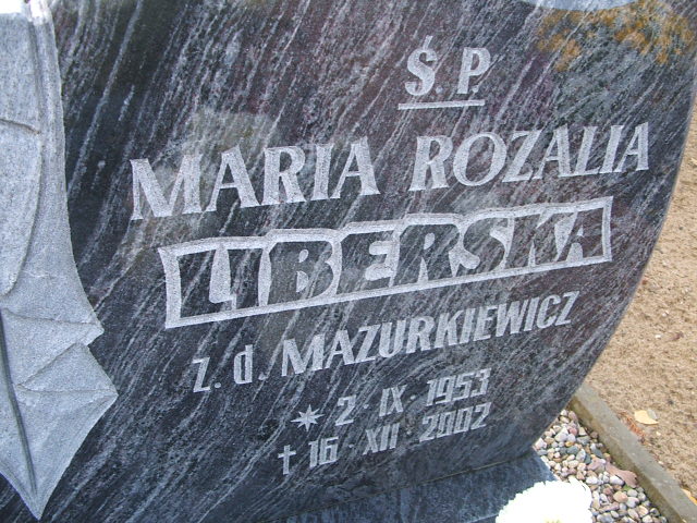Maria Liberska 1953 Międzychód - Grobonet - Wyszukiwarka osób pochowanych