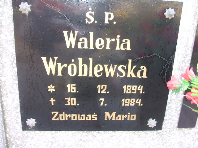 Waleria Wróblewska 1894 Międzychód - Grobonet - Wyszukiwarka osób pochowanych