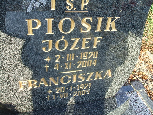 Franciszka Piosik 1921 Międzychód - Grobonet - Wyszukiwarka osób pochowanych