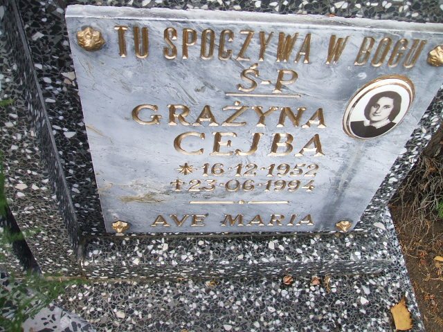 Grażyna Cejba 1952 Międzychód - Grobonet - Wyszukiwarka osób pochowanych