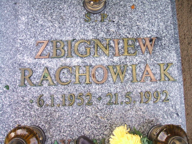 Zbigniew Rachowiak 1952 Międzychód - Grobonet - Wyszukiwarka osób pochowanych