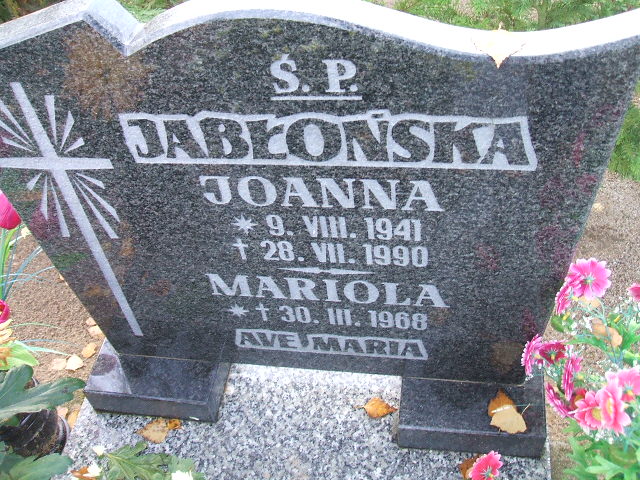 Mariola Jabłońska 1968 Międzychód - Grobonet - Wyszukiwarka osób pochowanych
