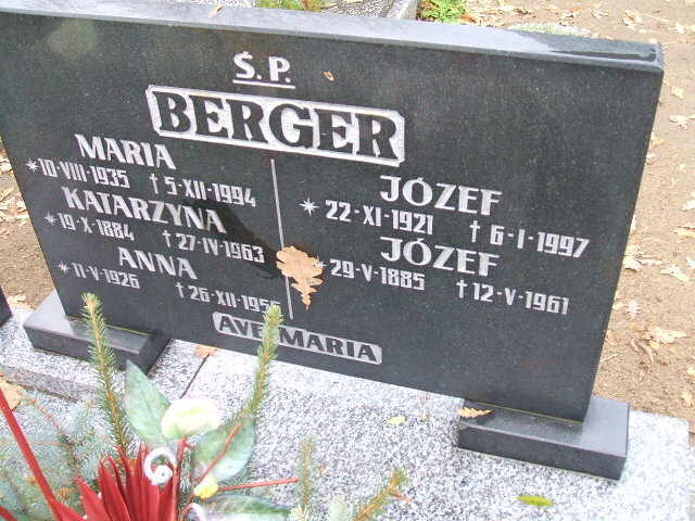 Anna Berger 1926 Międzychód - Grobonet - Wyszukiwarka osób pochowanych